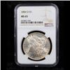 Image 2 : NGC 1884-o Morgan Dollar $1 Graded ms65 By NGC