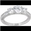Image 1 : Decadence Sterling Silver Round Cut 3 Stone Eng Ring Size 7