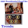 Image 1 : 2007 PRESIDENTIAL Dollar Proof Sets DEEP CAMEO Mint Coins