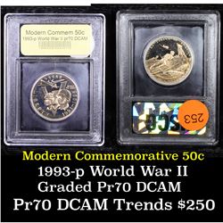 Proof 1991-1995-p WWII Modern Commem Half Dollar 50c Graded GEM++ Proof Deep Cameo By USCG