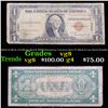 Image 1 : 1935A $1 Silver Certificate Hawaii WWII Emergency Currency Rare CC Block & Low Serial Number Grades 