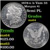 Image 1 : 1878-s /s Vam 33 Morgan Dollar $1 Grades Choice Unc
