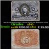 Image 1 : 1863 US Fractional Currency 5c Second Issue fr-1232 Washington In Oval Grades xf+