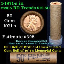 Shotgun Lincoln 1c roll, 1971-s 50 pcs Brandt Wrapper