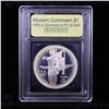 Image 2 : Proof 1995-p Olympic Gymnast Modern Commem Dollar $1 Graded GEM++ Proof Deep Cameo By USCG