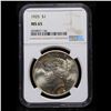 Image 2 : NGC 1925-p Peace Dollar $1 Graded ms65 By NGC