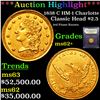 Image 1 : ***Auction Highlight*** 1838 C HM-1 Charlotte Gold Classic Head $2 1/2 Gold Graded Select Unc By USC