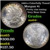 Image 1 : 1885-o Colorfully Toned Morgan Dollar $1 Grades Choice+ Unc