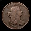 Image 2 : ***Auction Highlight*** 1803 Var2 R5 Draped Bust Half Cent 1/2c Graded vf, very fine By USCG (fc)