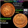 Image 1 : ***Auction Highlight*** 1907 Major Mint Error Struck 15% Off Center Indian Cent 1c Graded xf+ By USC