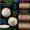 Image 1 : ***Auction Highlight*** 1923-p Uncirculated Peace Dollar Shotgun Roll (fc)