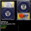 Image 1 : ANACS 1958-p Washington Quarter 25c Graded ms63 By ANACS