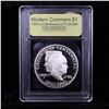 Image 2 : Proof 1990-p Eisenhower Modern Commem Dollar $1 Graded GEM++ Proof Deep Cameo By USCG