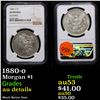 Image 1 : NGC 1880-o Morgan Dollar $1 Graded au details By NGC