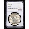 Image 2 : NGC 1923-p Peace Dollar $1 Graded ms65 by NGC