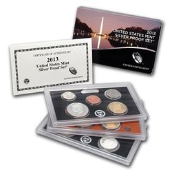 2013 United States Mint Silver Proof Set - 14 pc set, about 1 1/2 ounces of pure silver