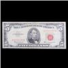 Image 2 : 1963 $5 Red seal United States Note Grades vf+