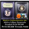 Image 1 : Proof 2013-s 5 Star Generals Arnold & Bradley Modern Commem Half Dollar 50c Graded GEM++ Proof Deep 