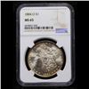 Image 2 : NGC 1884-o Morgan Dollar $1 Graded ms65 by NGC