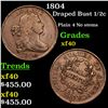 Image 1 : 1804 Draped Bust Half Cent 1/2c Grades xf
