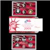 Image 1 : 2005 United States Silver Proof Set - 11 pc set, about 1 1/2 ounces of pure silver