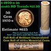 Image 1 : Shotgun Lincoln 1c roll, 1970-s Large Date 50 pcs Brandt Wrapper