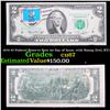 Image 1 : 1976 $2 Federal Reserve Note 1st Day of Issue, with Stamp (Ivel, KY) Grades Gem++ CU