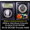 Image 1 : Proof 2009-P Lincoln Bicentennial Modern Commem Dollar $1 Graded GEM++ Proof Deep Cameo By USCG
