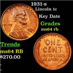 1931-s Lincoln Cent 1c Grades Choice Unc RB