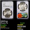 Image 1 : NGC 1925-p Peace Dollar $1 Graded ms65 by NGC