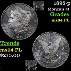 1898-p Morgan Dollar $1 Grades Choice Unc PL