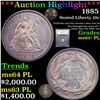 Image 1 : ***Auction Highlight*** 1885 Seated Liberty Dime 10c Graded Select Unc+ PL By USCG (fc)
