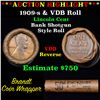 Image 1 : Lincoln Wheat cent 1c orig roll, 1909-s end, VDB other end