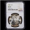 Image 2 : NGC 1881-s Morgan Dollar $1 Graded ms65 by NGC