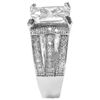 Image 2 : Decadance Sterling Silver Emerald 3 Strand Engagement Ring. Ring Size 8