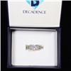 Image 3 : Decadance Sterling Silver Emerald 3 Strand Engagement Ring. Ring Size 8