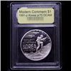 Image 2 : Proof 1991-p Korean War Modern Commem Dollar $1 Graded GEM++ Proof Deep Cameo By USCG