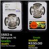 Image 1 : NGC 1882-s Morgan Dollar $1 Graded ms65 by NGC