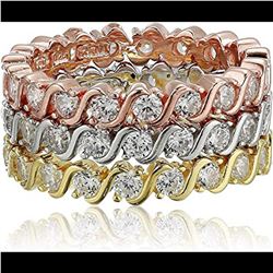 Decadance Sterling Silver Round Cut Ring. Ring Size 7