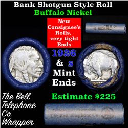 Buffalo Nickel Shotgun Roll in Old Bank Style 'Bell Telephone'  Wrapper 1916 & s Mint Ends