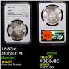 Image 1 : NGC 1885-o Morgan Dollar $1 Graded ms65 by NGC
