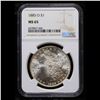 Image 2 : NGC 1885-o Morgan Dollar $1 Graded ms65 by NGC