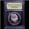 Image 2 : Proof 1990-p Eisenhower Modern Commem Dollar $1 Graded GEM++ Proof Deep Cameo By USCG