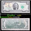 Image 1 : 1976 $2 Federal Reserve Note 1st Day of Issue, with Stamp (Ivel, KY) Grades Gem++ CU