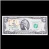 Image 2 : 1976 $2 Federal Reserve Note 1st Day of Issue, with Stamp (Ivel, KY) Grades Gem++ CU