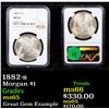 Image 1 : NGC 1882-s Morgan Dollar $1 Graded ms65 By NGC