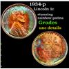 Image 1 : 1934-p Lincoln Cent 1c Grades Unc Details