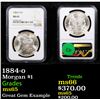 Image 1 : NGC 1884-o Morgan Dollar $1 Graded ms65 By NGC