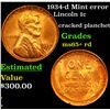 Image 1 : 1934-d Mint error Lincoln Cent 1c Grades Gem+ Unc RD