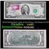 Image 1 : 1976 $2 Federal Reserve Note 1st Day of Issue, with Stamp (Ivel, KY) Grades Gem++ CU